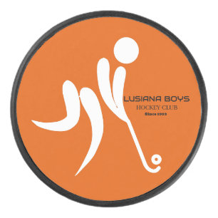 Custom Simple Logo With Promotional Design Hockey Puck