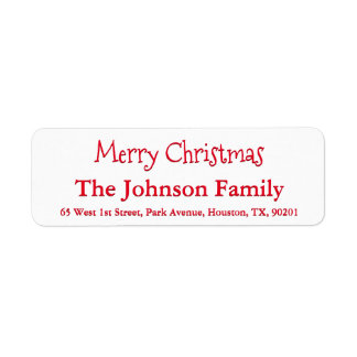 Christmas Return Address Labels Free Shipping