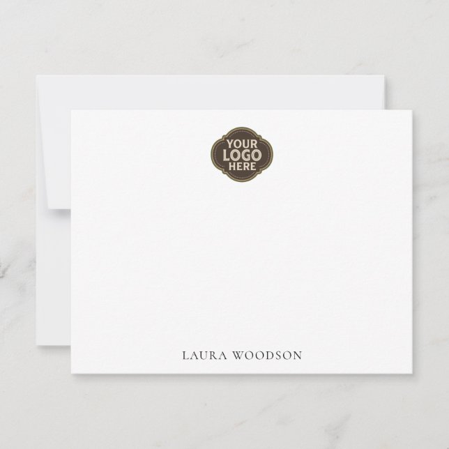 Custom Simple Minimalist Logo And Name  Card (Front)