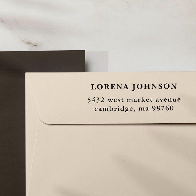 Custom Simple Modern Return Address Rubber Stamp (Creator Uploaded)