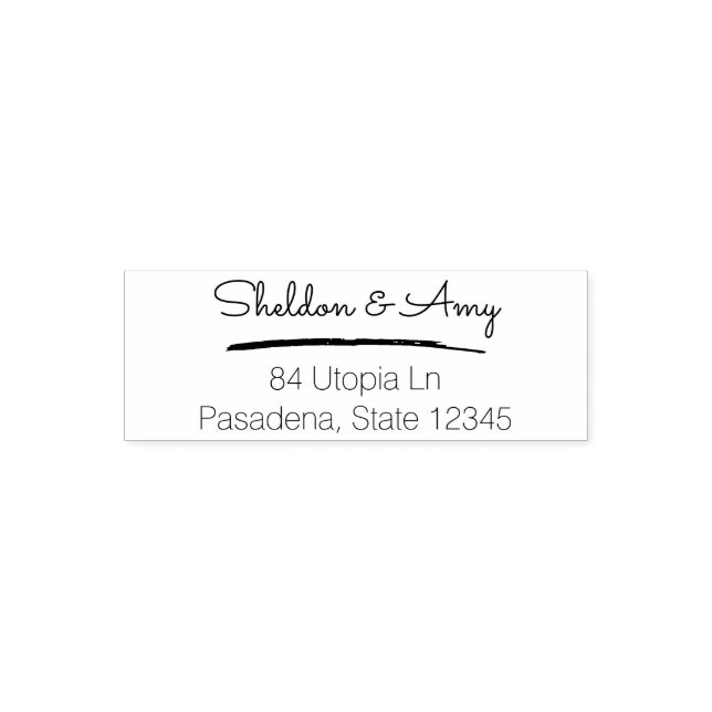 Custom Simple Modern Wedding | Return Address Self-inking Stamp (Design)