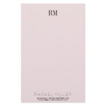 Custom Simple Monogram Initials & Name Stationary