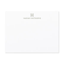 Custom Simple Monogram Sage Green Gingham