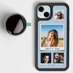 Custom Simple Photo Collage Powder Blue Otterbox iPhone 15 Plus Case<br><div class="desc">Powder blue Otterbox Apple iPhone 15 Plus Case. A unique 4 photo collage. Personalize the iPhone case with your favourite images and text. Perfect for Instagram users to create a unique and one of a kind phone case. Share all the love with images special to you. A fun DIY photograph...</div>