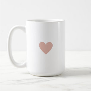 Custom Simple Pink Heart  Coffee Mug