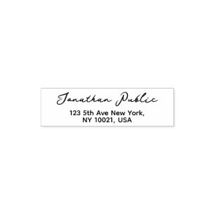 Custom Simple Typography Name Return Address Self-inking Stamp