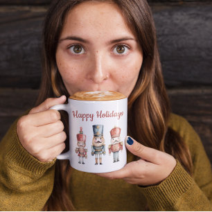 Custom simple  watercolor Nutcracker Christmas Coffee Mug