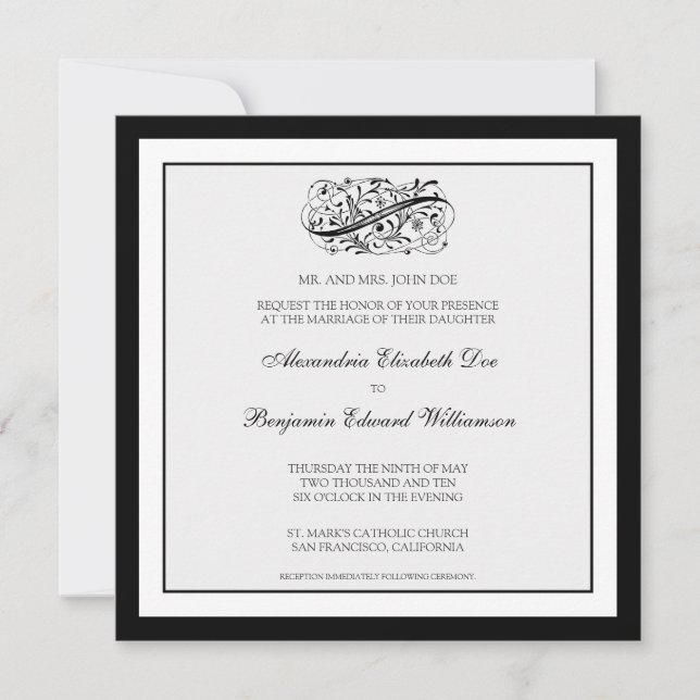 :custom: Simply Elegant Wedding Invitation (Front)