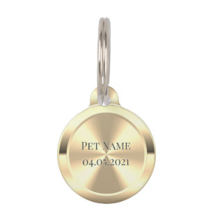 Custom Simulated Engraved Brass Pet ID Tag