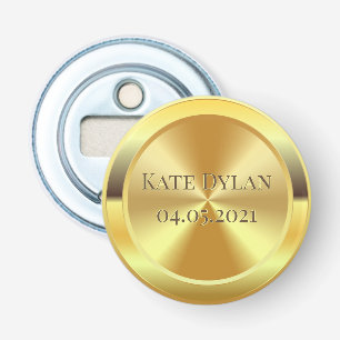 Custom Simulated Engraved Gold Bottle Opener
