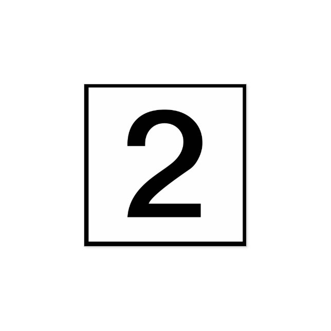 Custom Single Number Rubber Stamp (Imprint)