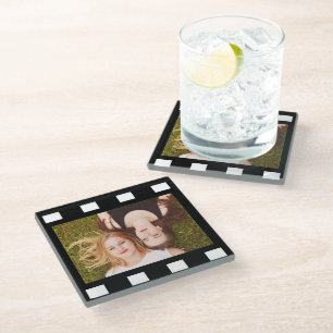 Custom Single Photo Film Reel Glass Coaster