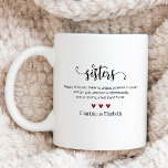 Custom Sister Definition Personalized Coffee Mug<br><div class="desc">Celebrate the bond of sisters with this cute sister definition coffee mug.  Click the edit button to personalize this design with your own message and names.  This mug makes a great gift for christmas,  birthdays or any other special occasion throughout the year.</div>