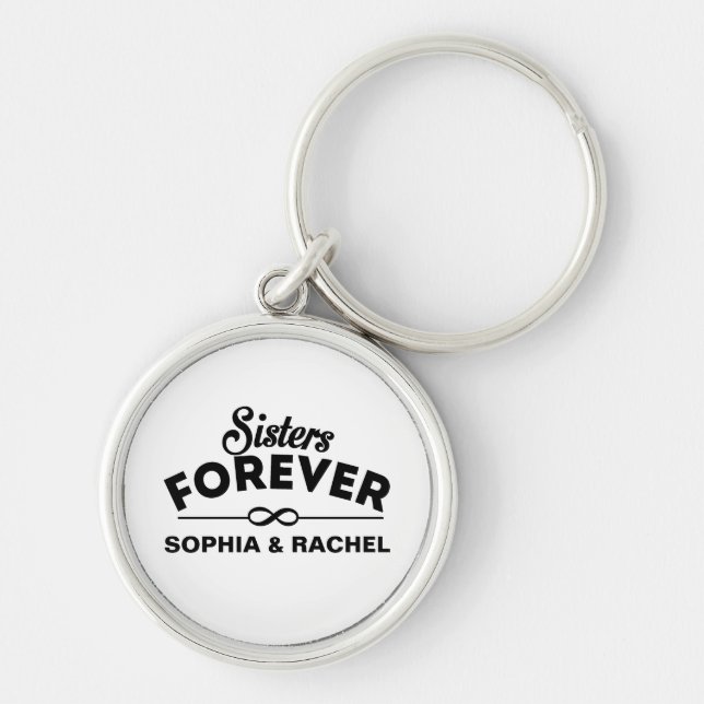 Custom Sisters Forever Keychain (Front)