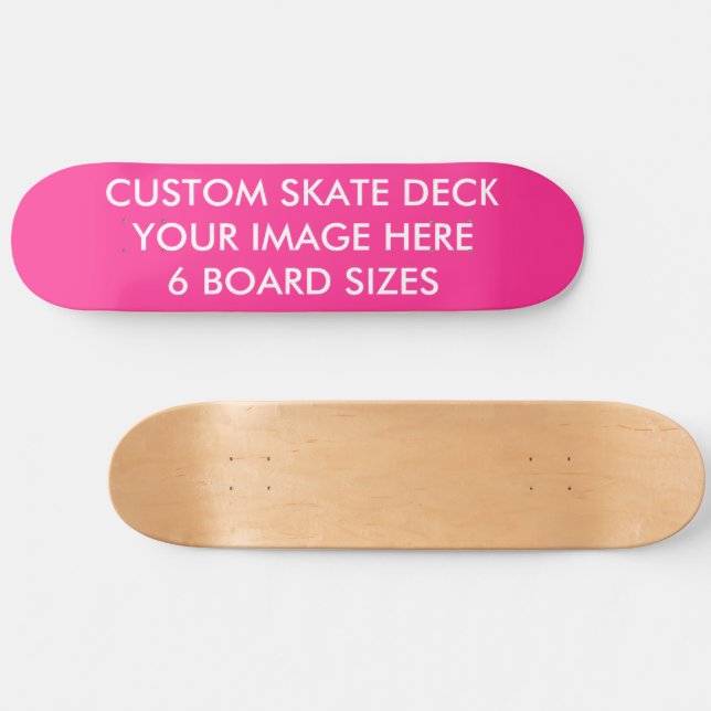 CUSTOM SKATE DECK 8 1/2" Skateboard STRAWB... PINK (Horz)