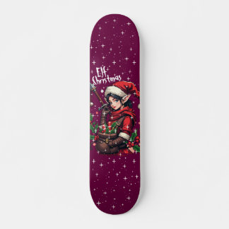 Custom Skateboard Deck - "Elf Christmas"