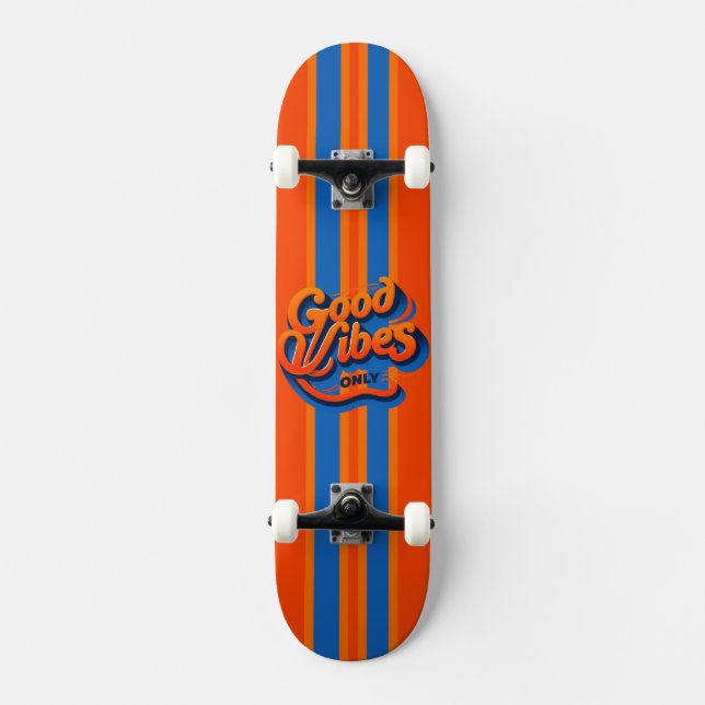 Custom Skateboard Deck - "Good Vibes" (Recto)