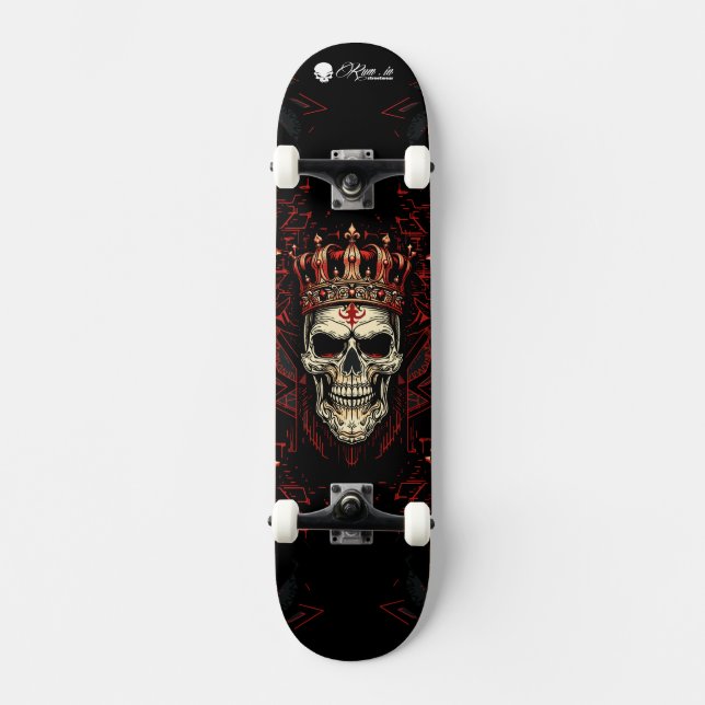 Custom Skateboard Deck - "Skull King" (Recto)