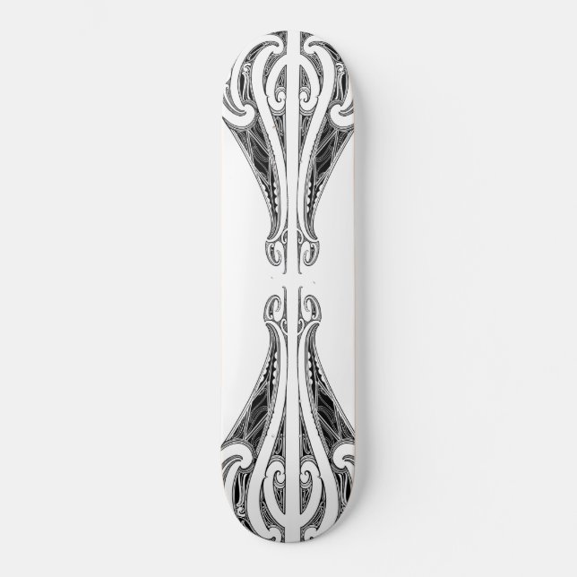 Custom skateboard deck with traditional Designs (Front)