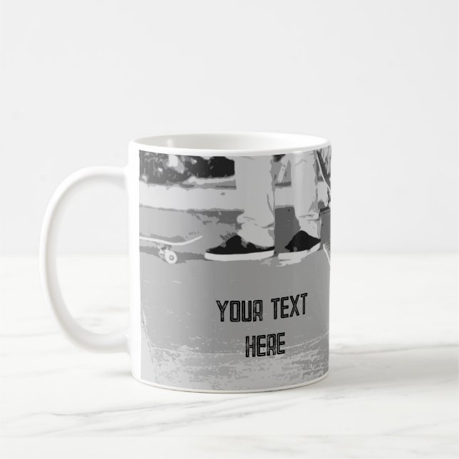 Custom Skateboard Mug – Personalized Skate Park  (Left)