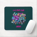 Custom Skater Mom & Son Graffiti Dark Teal Mousepa Mouse Pad<br><div class="desc">This vibrant street-style graffiti mousepad on a deep Dark Teal background is more than just a desk accessory. The dynamic scene featuring a mom and son on a skateboard radiates energy and celebrates a modern, active lifestyle. Why it’s the Perfect Gift: The standout feature of this design is total creative...</div>