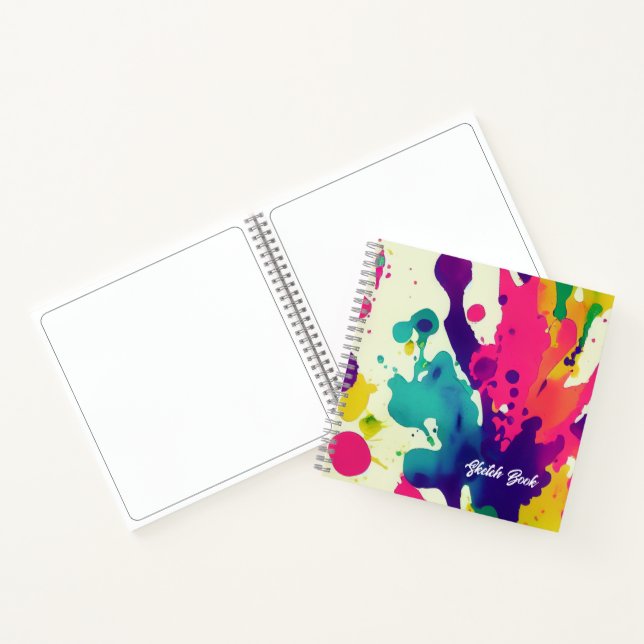 Custom Sketch Book Watercolor Splash (Inside)