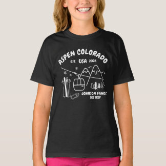 Custom Ski Trip Family Friends Group Matching T-Shirt