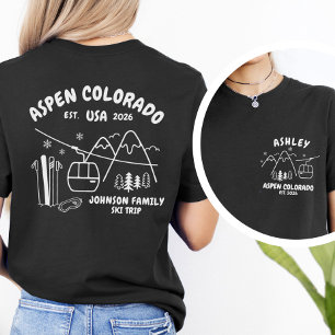 Custom Ski Trip Family Friends Group Matching T-Shirt