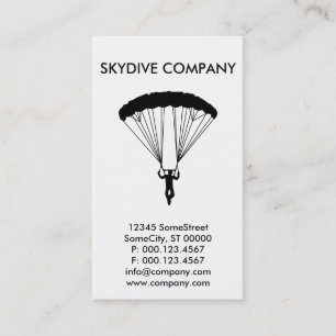 custom skydive business business card