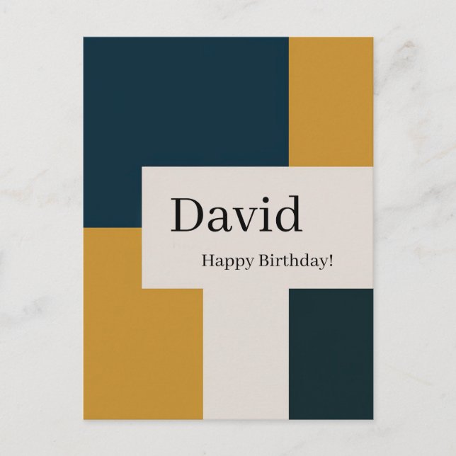 Custom sleek minimalist elegant design postcard (Front)