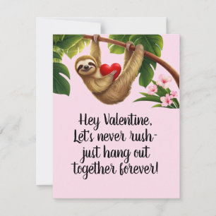 Custom Sloth Funny Hang out together forever  Holiday Card