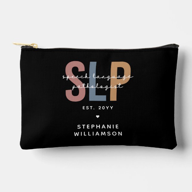 Custom SLP Speech Language Pathologist Accessory Pouch (Front)