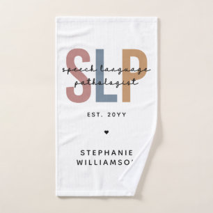 Custom SLP Speech Language Pathologist Hand Towel