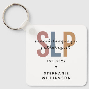 Custom SLP Speech Language Pathologist Keychain