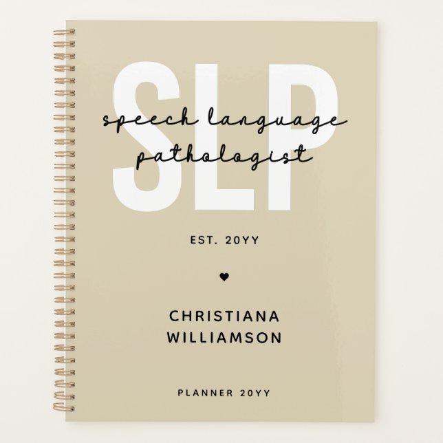 Custom SLP Speech Language Pathologist  Planner (Front)
