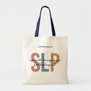 Custom SLP Speech Language Pathologist Tote Bag