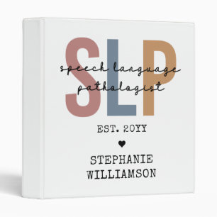 Custom SLP Speech Pathologist Speech Therapist Binder