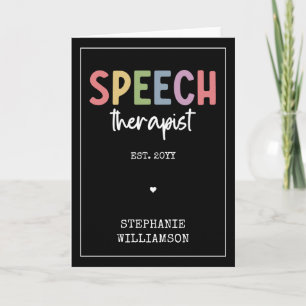 Custom SLP Speech Pathologist Speech Therapist Card
