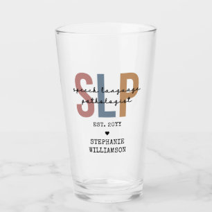 Custom SLP Speech Pathologist Speech Therapist Glass