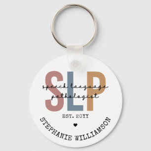 Custom SLP Speech Pathologist Speech Therapist Keychain