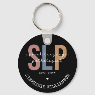 Custom SLP Speech Pathologist Speech Therapist Keychain