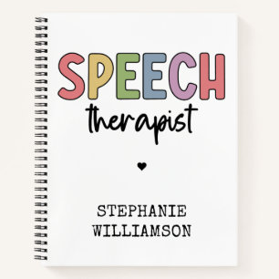 Custom SLP Speech Pathologist Speech Therapist Notebook