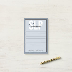 Custom SLP Speech Pathologist Speech Therapist  Post-it Notes