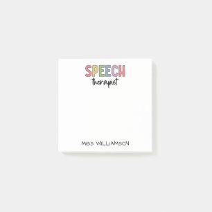 Custom SLP Speech Pathologist Speech Therapist Post-it Notes