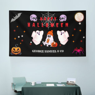 Custom Small Business Logo Halloween Party Banner