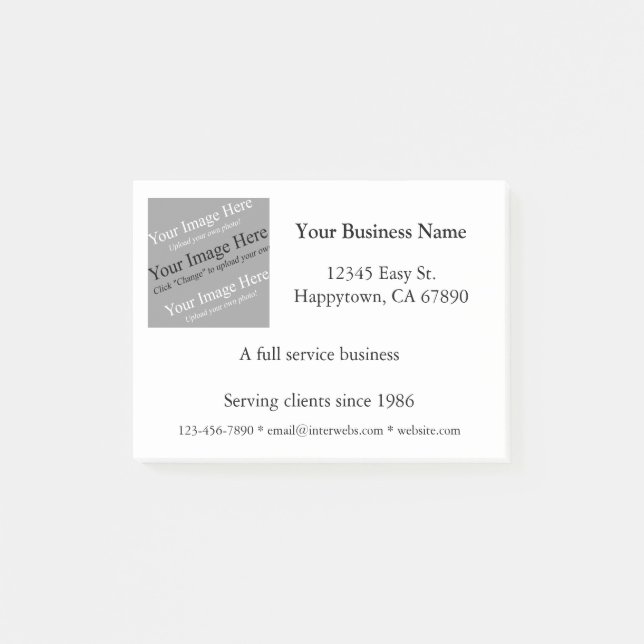 Custom Small Business Square Image Post-It Post-it Notes (Front)
