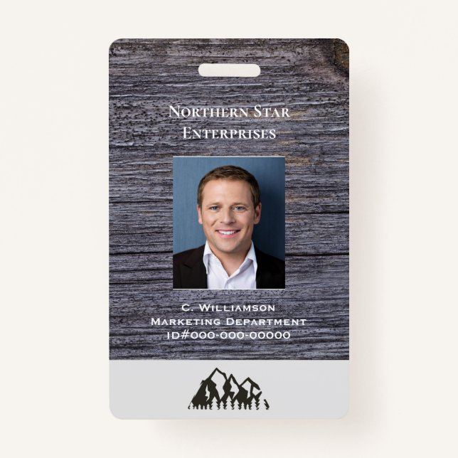 Custom Small Employee Staff Photo Id Badge (Front)
