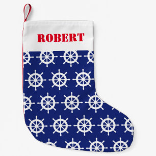 Custom small nautical sailor Christmas stocking