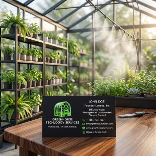 Custom Smart Greenhouse Tech Business Card