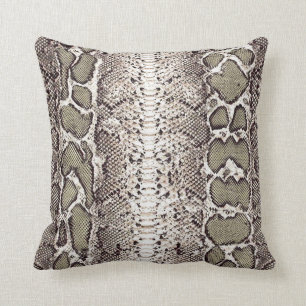 Custom Snake Skin Print #1 Throw Pillow